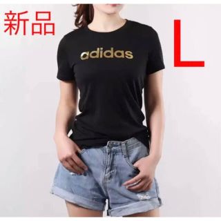 アディダス(adidas)の❣️新品　adidas アディダス　レディース　Tシャツ　ブラック　黒(Tシャツ(半袖/袖なし))