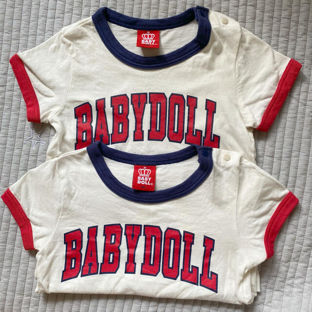 BABYDOLL(ベビードール)のBABYDOLL Tシャツ　90  2枚セット キッズ/ベビー/マタニティのキッズ服男の子用(90cm~)(Tシャツ/カットソー)の商品写真