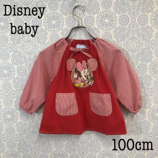 ミニーマウス(ミニーマウス)のディズニーベビー ミニーマウス スモック 100cm レッド Disney(Tシャツ/カットソー)