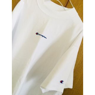 タケオキクチ(TAKEO KIKUCHI)のChampion for t.k リバースウィーブモックネックロゴTシャツ(Tシャツ/カットソー(半袖/袖なし))