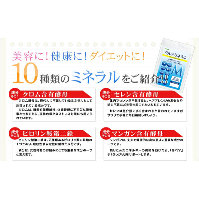 【新品.期間限定!!】マルチミネラル　約12ヶ月分!! 食品/飲料/酒の健康食品(ビタミン)の商品写真