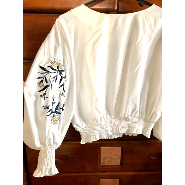 natural couture(ナチュラルクチュール)の袖刺繍ブラウス レディースのトップス(シャツ/ブラウス(長袖/七分))の商品写真