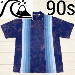 クイックシルバー(QUIKSILVER)の90s 当時物◆クイックシルバー◆サーフ ポロシャツ タイダイ グラデストライプ(ポロシャツ)