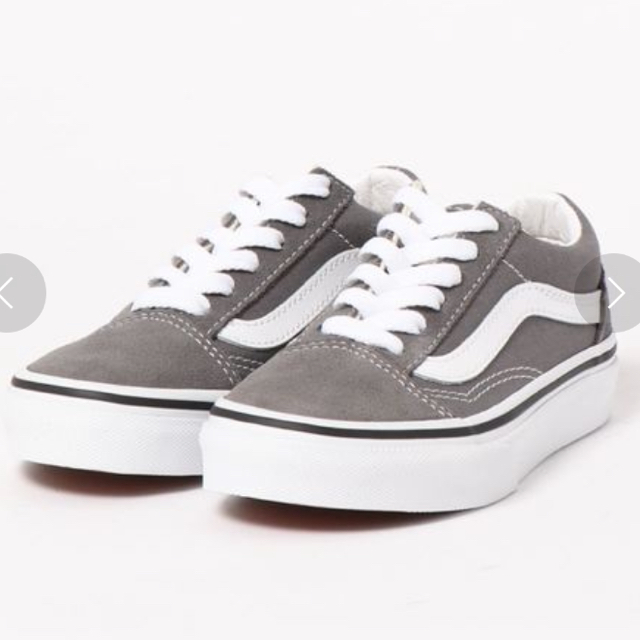 vans オールドスクール　グレー　19㎝　完売品 キッズ/ベビー/マタニティのキッズ靴/シューズ(15cm~)(スニーカー)の商品写真