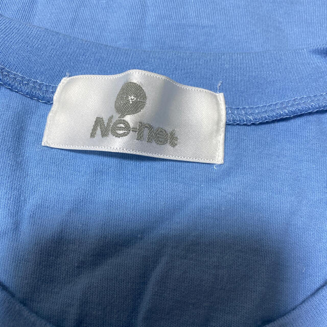 Ne-net(ネネット)のNe-net にゃー　Tシャツ　ブルー レディースのトップス(Tシャツ(半袖/袖なし))の商品写真