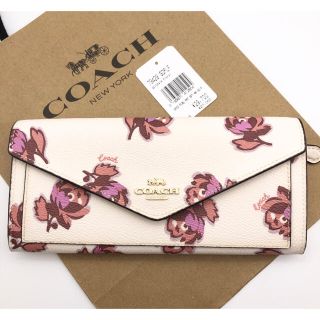 コーチ(COACH)の【COACH☆訳あり新品】完売品！花柄！フローラル！長財布！ホワイト！(財布)