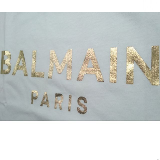 BALMAIN(バルマン)の●新品/正規品● BALMAIN Kids ホイル ロゴ プリント Tシャツ キッズ/ベビー/マタニティのキッズ服女の子用(90cm~)(Tシャツ/カットソー)の商品写真