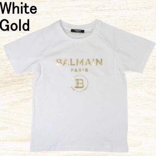 バルマン(BALMAIN)の●新品/正規品● BALMAIN Kids ホイル ロゴ プリント Tシャツ(Tシャツ/カットソー)