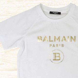 新品/正規品 BALMAIN Kids ホイル ロゴ プリント Tシャツ