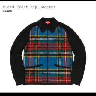 シュプリーム(Supreme)のSupreme Plaid Front Zip Sweater(ニット/セーター)