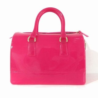 フルラ(Furla)のフルラ FURLA ボストンバッグ キャンディ バッグ クリア ビニール ピンク(ボストンバッグ)