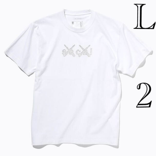 sacai x KAWS Print Tシャツ ホワイト L サイズ2 新品 | フリマアプリ ラクマ