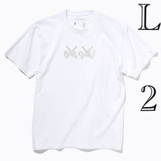 サカイ(sacai)のsacai x KAWS Print Tシャツ ホワイト L サイズ2 新品(Tシャツ/カットソー(半袖/袖なし))