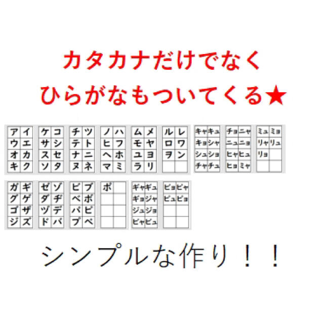 ひらがな、カタカナ、単語、数字読み練習カードver6【A7サイズ400枚】 キッズ/ベビー/マタニティのおもちゃ(知育玩具)の商品写真