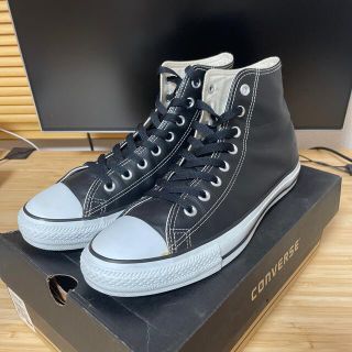 コンバース(CONVERSE)のconverse all star hi ブラック レザー 28cm コンバース(スニーカー)