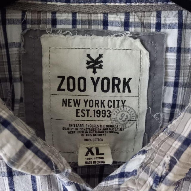 ZOO YORK(ズーヨーク)の☆ZOOYORK　ズーヨーク　シャツ　チェック　XLサイズ　美品 メンズのトップス(シャツ)の商品写真