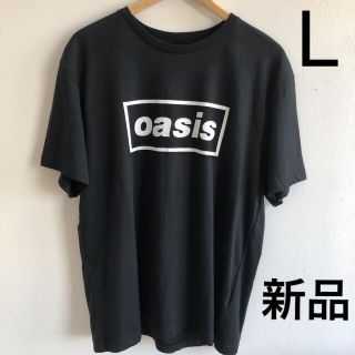 エイチアンドエム(H&M)の【新品】oasis オアシス　H&Mコラボ　Tシャツ L ブラック　黒(Tシャツ/カットソー(半袖/袖なし))