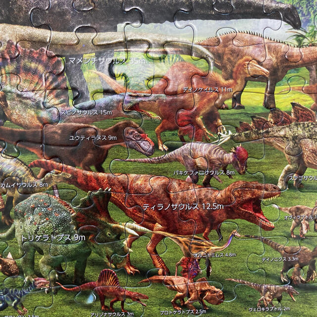 ◎学べるジグソーパズル 恐竜大集合◎キッズジグソーパズル 100ピースの通販 by モンプチ's shop｜ラクマ