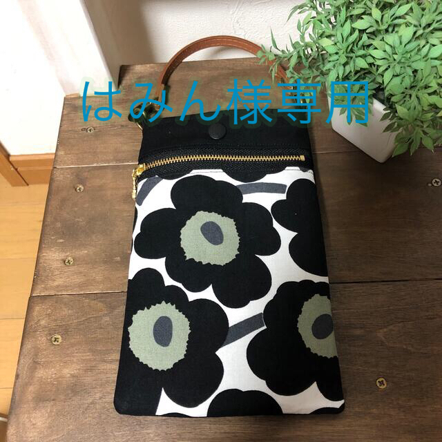 marimekko(マリメッコ)のスマホケース　スマホポーチ　かわいい！　ハンドメイド　マリメッコ  ウニッコ ハンドメイドのファッション小物(ポーチ)の商品写真