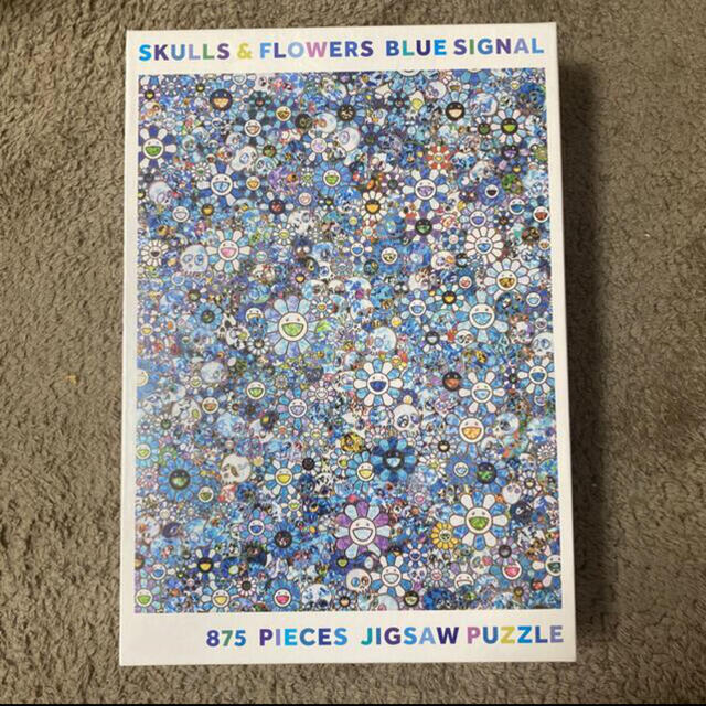 村上隆　パズル SKULLS FLOWERS BLUE SIGNAL 5個