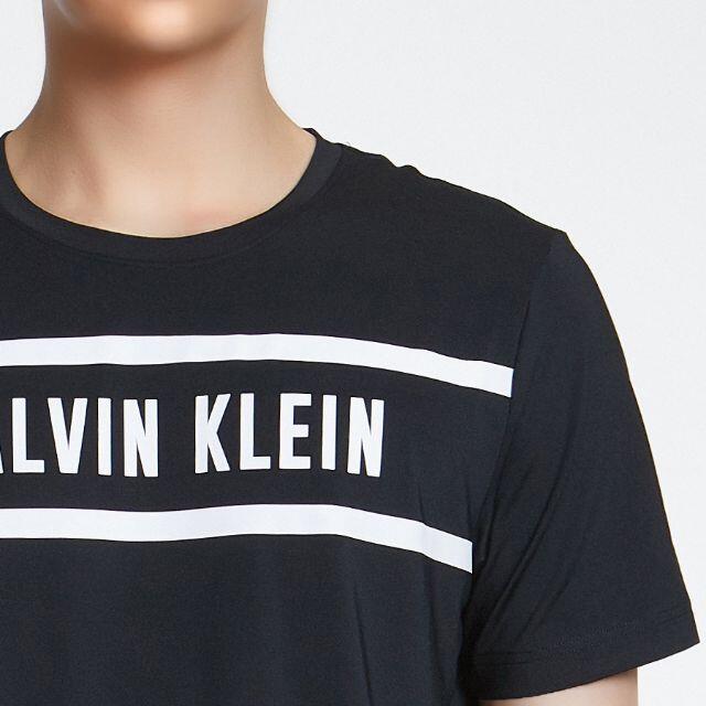 Calvin Klein(カルバンクライン)のCALVIN KLEIN ロゴ パネル Tシャツ ショートスリーブ ブラックS メンズのトップス(Tシャツ/カットソー(半袖/袖なし))の商品写真