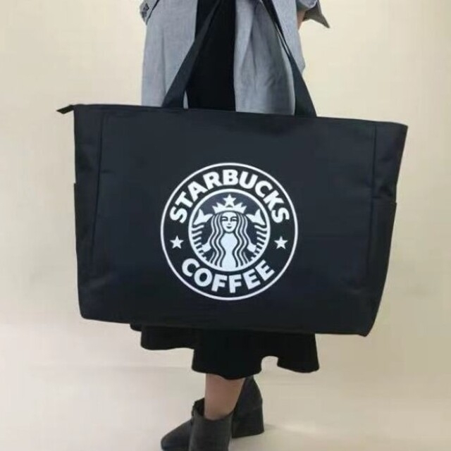 Starbucks Coffee(スターバックスコーヒー)のスターバックス トートバック マザーズバッグ ビッグサイズ　黒 レディースのバッグ(トートバッグ)の商品写真