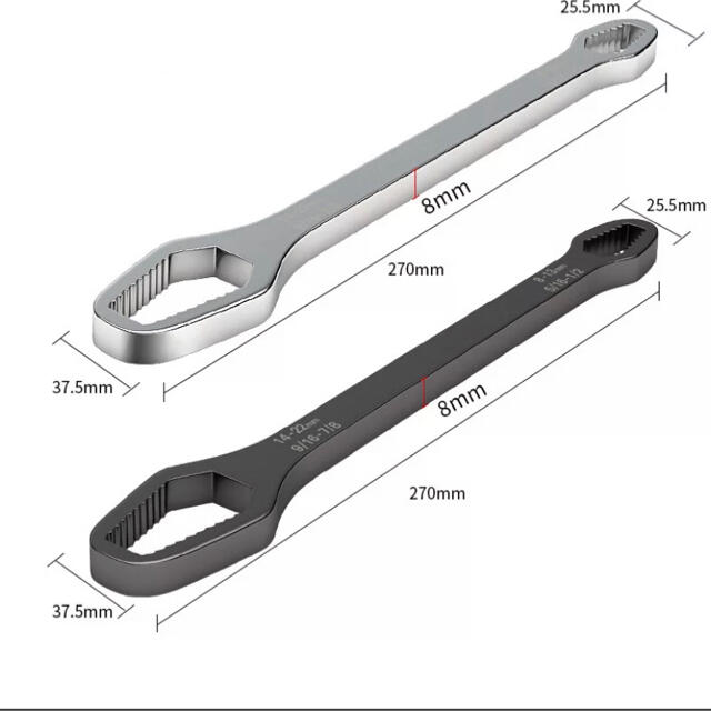 ユニバーサルラチェットレンチ　8mm〜22mm これ一本で全て対応可能^ ^ 自動車/バイクのバイク(工具)の商品写真