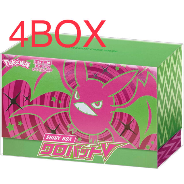 ポケモンカード シャイニーボックス クロバットV 4BOX  シャイニースター エンタメ/ホビーのトレーディングカード(Box/デッキ/パック)の商品写真