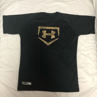 アンダーアーマー(UNDER ARMOUR)の★アンダーアーマー ベースボールTシャツ 黒　YXL160 送料無料★バスケット(Tシャツ/カットソー)