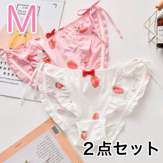 ホワイトとピンクのお得なセット売り　下着パンツゆめかわいい　女子力高め(ショーツ)