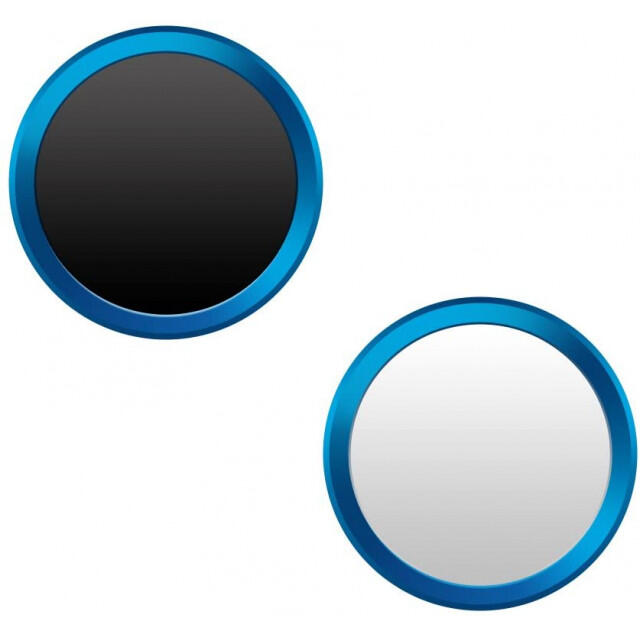 ブルーフレーム×白 指紋認証シール ホームボタン シール  スマホ/家電/カメラのスマホアクセサリー(その他)の商品写真