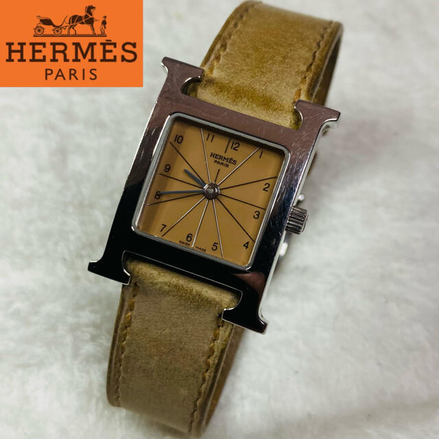 【良品】HERMES エルメス　Hウォッチ　HH1.210 腕時計　シリアル有ステンレススチールムーブメント