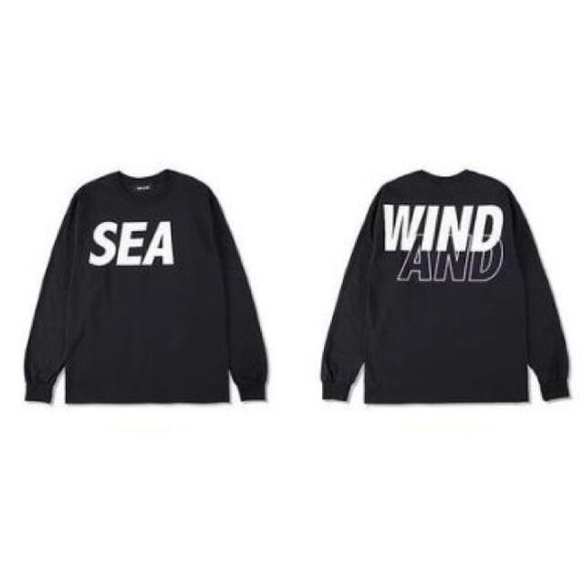 SEA L/S T-SHIRT Black White Wind And Sea - Tシャツ/カットソー(七分