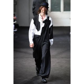 ヨウジヤマモト(Yohji Yamamoto)のヨウジヤマモトプールオム　オーバーオール　サルエル　19ss ウールギャバ(サロペット/オーバーオール)