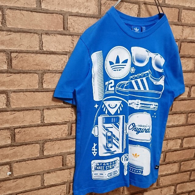 adidas(アディダス)のadidas トレフォイル ロゴ フロント プリント デザイン 半袖 Tシャツ メンズのトップス(Tシャツ/カットソー(半袖/袖なし))の商品写真