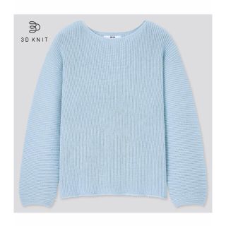 ユニクロ(UNIQLO)の【完売品】UNIQLO  ユニクロ　コットンリブボートネックセーター　L(ニット/セーター)