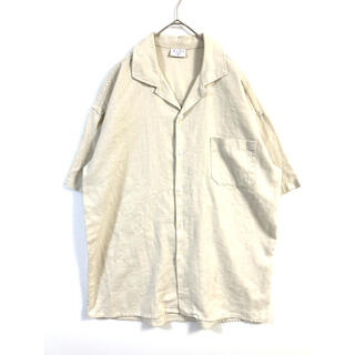 ギフト(Gift)の人気 オープンカラー シャツ 開襟 半袖シャツ アイボリー(シャツ)