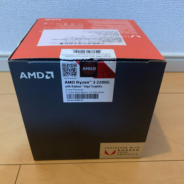 AMD Ryzen 3 2200G with Radeon Vega 8PC/タブレット