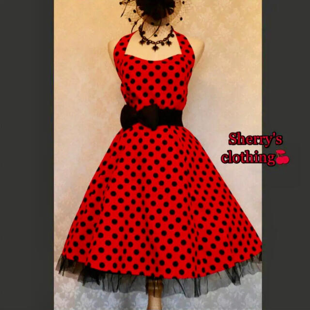 ❤️Red♦dots♢ワンピース♫新品未使用♥レディース