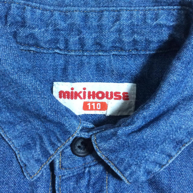 mikihouse(ミキハウス)のプーさま様♡ミキハウス デニムシャツ 110cm キッズ/ベビー/マタニティのキッズ服男の子用(90cm~)(ブラウス)の商品写真