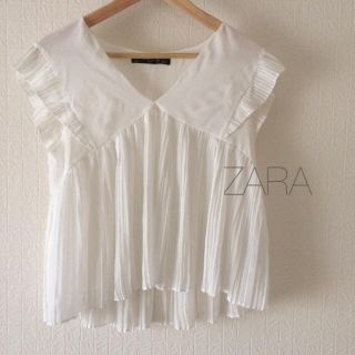 ザラ(ZARA)のZARA シフォントップス*(カットソー(半袖/袖なし))