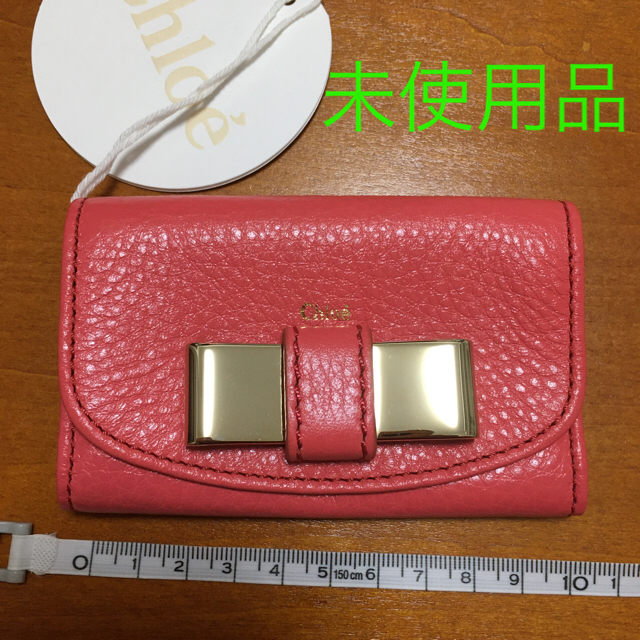 新品　クロエ Chloe キーケース　ピンク　リボン