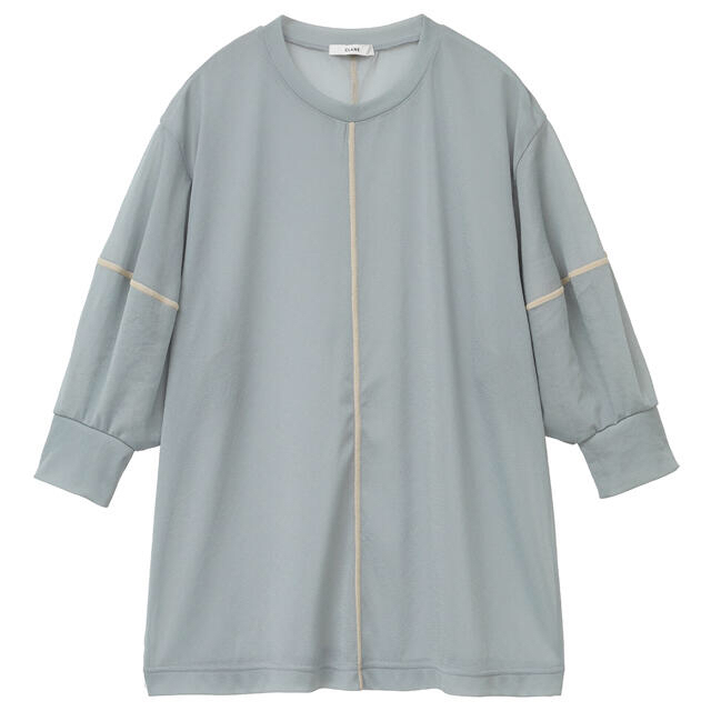 clane クラネ　SOLID SLEEVE SHEER S/S TOPS