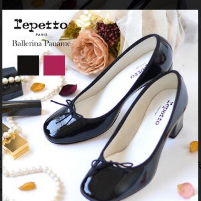 最終価格【repetto】ヒールパンプス（35）ブラック状態