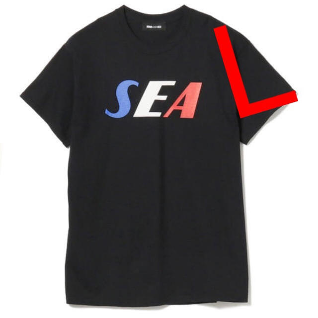 L 白 wind and sea トリコロール Tシャツ 2n