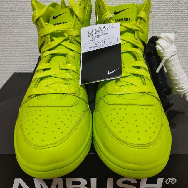 NIKE(ナイキ)の【25cm】NIKE ダンク HIGH x アンブッシュ フラッシュライム メンズの靴/シューズ(スニーカー)の商品写真