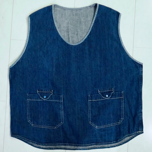 【PORTER CLASSIC】SUMMER DENIM VEST BLUE