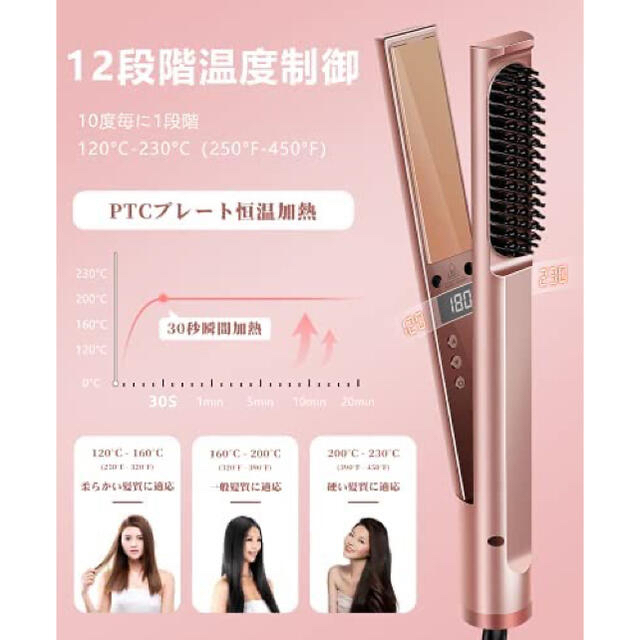 ヘアアイロン　3in1 多機能ヘアスタイリング仕様 スマホ/家電/カメラの美容/健康(ヘアアイロン)の商品写真