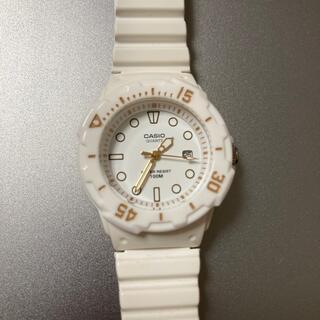 カシオ(CASIO)のCASIO 腕時計 LRW-200H ホワイト×ゴールド(腕時計)