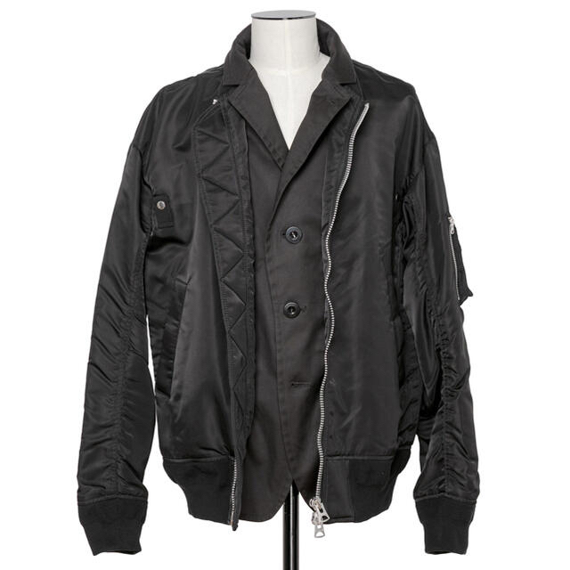 sacai - Sacai MA-1 Blouson blackの通販 by GO01's shop｜サカイなら